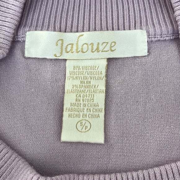 Jalouze lilac off the shoulder 3/4 sleeve sweater - Picture 5 of 10